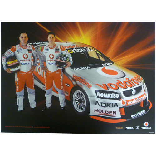 Craig Lowndes Jamie Whincup V8 Supercars Poster