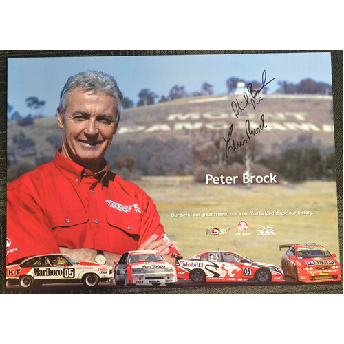 Signed Peter Brock Tribute Poster
