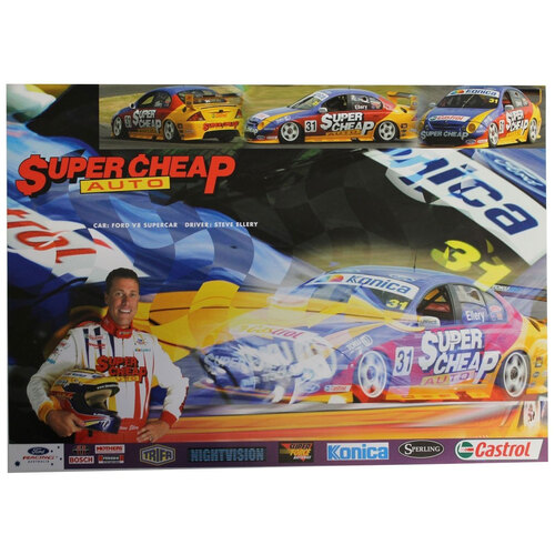 Ford Supercheap Auto Supercars Steve Ellery Poster