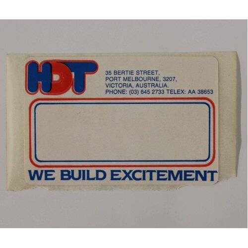 Small HDT Label Sticker