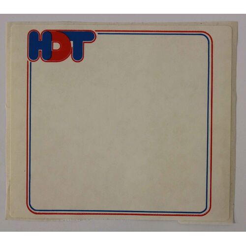 HDT Label Sticker