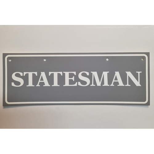 Holden VS Statesman Dealer Showroom Rear Number Plate