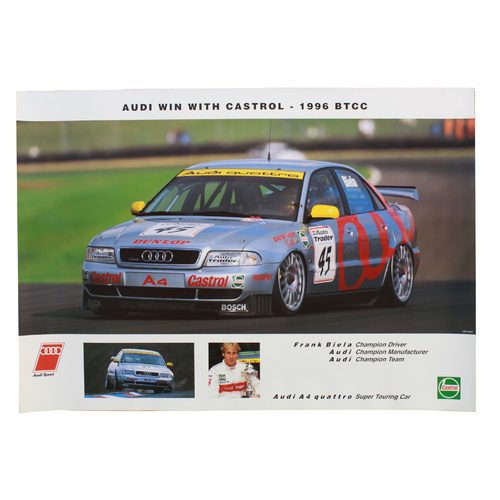 Castrol Audi A4 Quattro 1996 BTCC Poster