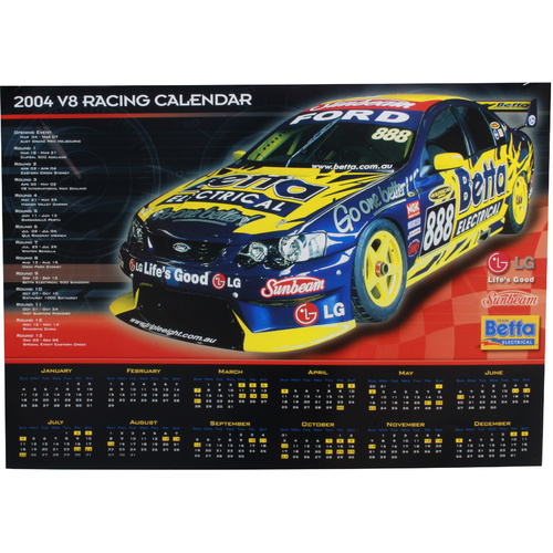 2004 V8 Racing Calendar Poster