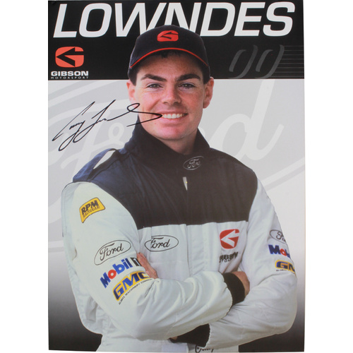 Signed Gibson Motorsport Craig Lowndes Poster