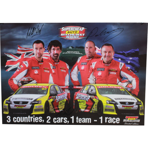 Signed 2008 Bathurst Supercheap Auto Racing Poster