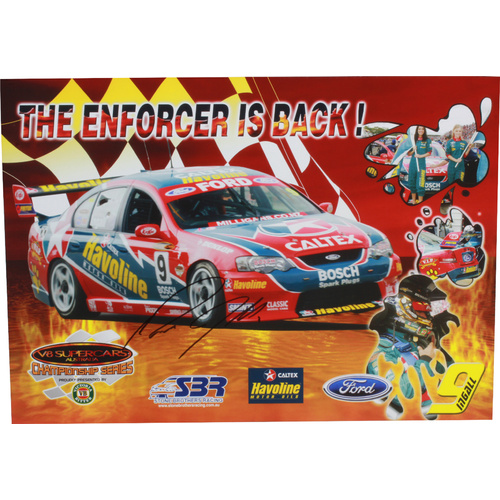 Signed Russell Ingall 'The Enforcer Is Back!' Poster