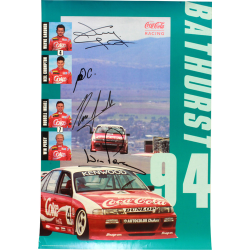 Signed Coca Cola Racing 1994 Bathurst Poster