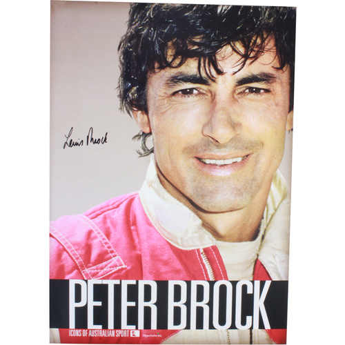Signed (Lewis Brock) Peter Brock Poster