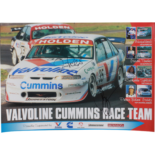 Signed Richards & Bargwanna Valvoline Cummins Race Team Poster