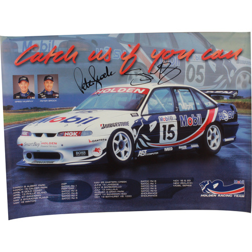 Signed Peter Brock / Greg Murphy 1997 HRT Poster