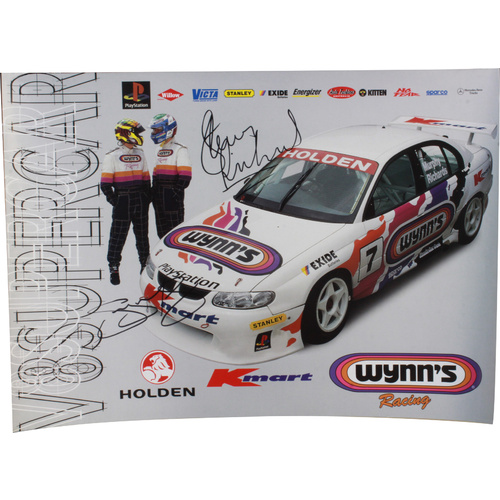 Signed Richards / Murphy 1999 Wynn's Racing Poster
