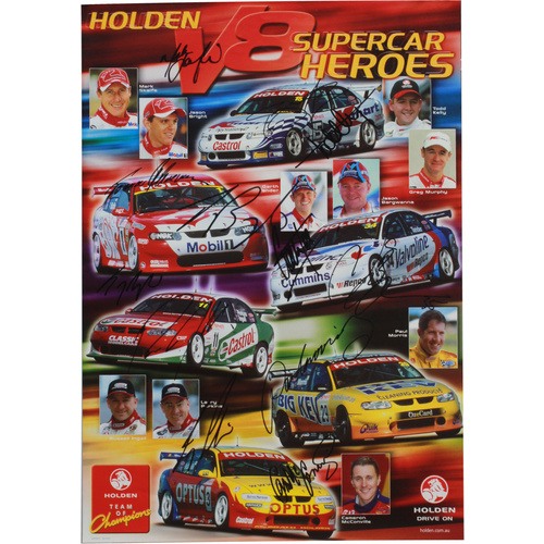 Signed 2001 Holden V8 Supercar Heroes Poster