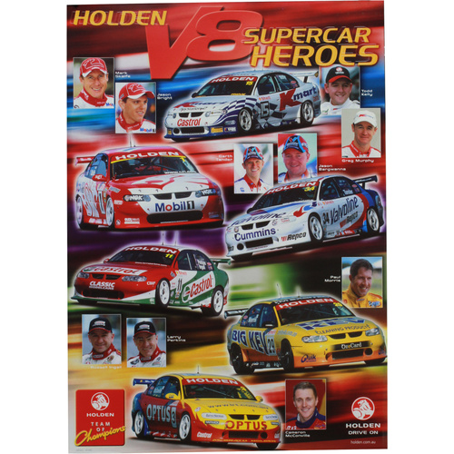 2001 Holden V8 Supercar Heroes Poster