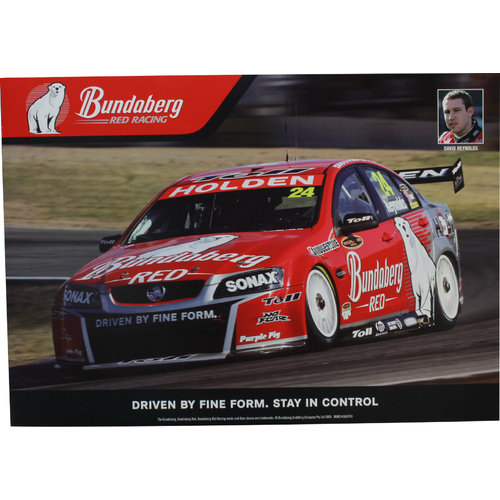 David Reynolds Bundaberg Red Racing Poster