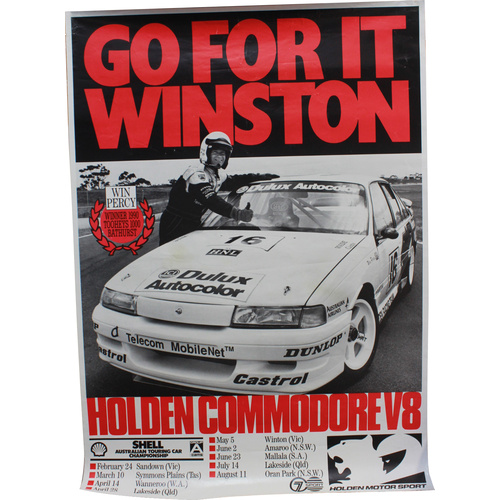 Win Percy 1990 Bathurst Winner Poster