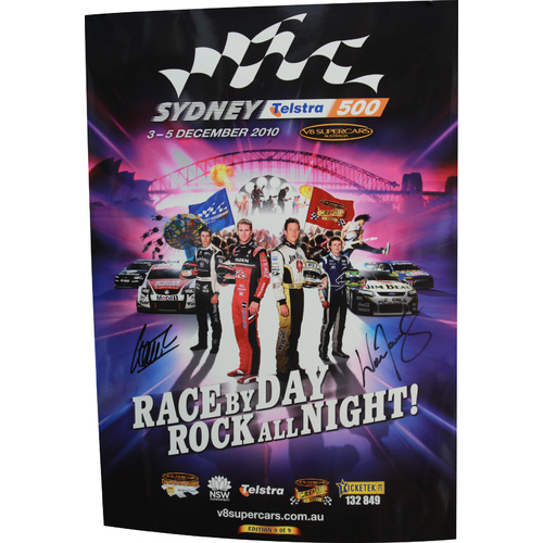 Signed McConville & Davison 2010 Sydney 500 Poster