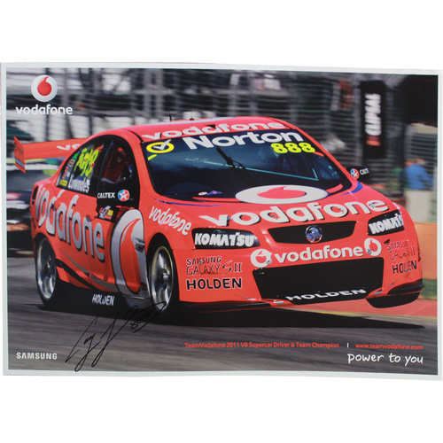 Signed Craig Lowndes #888 Vodafone Poster