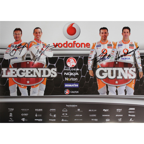 Lowndes Skaife Whincup Thompson Signed Poster