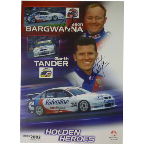 02 Jason Bargwanna Garth Tander 3/6 Poster Signed