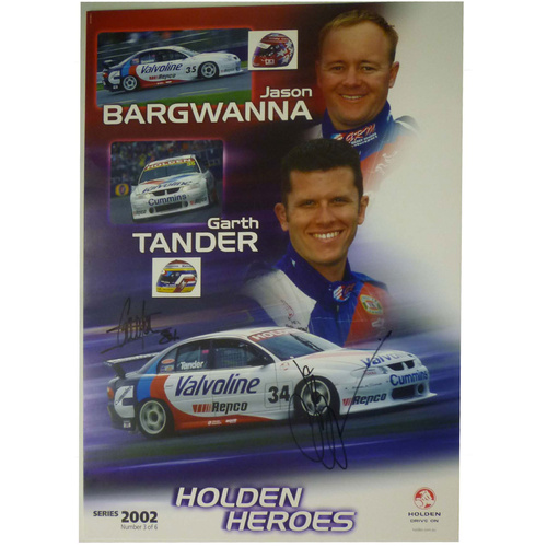 02 Jason Bargwanna Garth Tander 3/6 Signed Poster