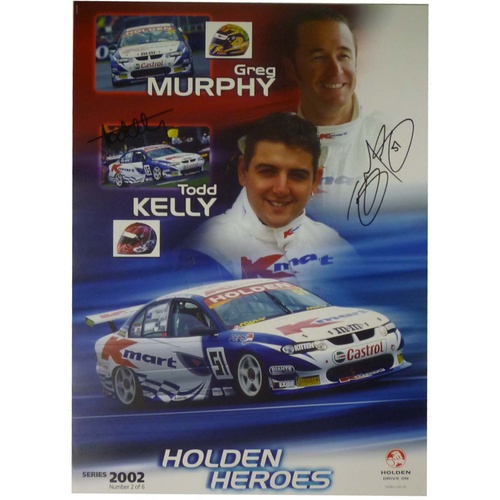 Holden 02 Greg Murphy Todd Kelly 2/6 Poster Signed