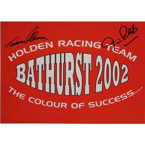 Mezera & Richards Signed Holden Bathurst 2002 Poster