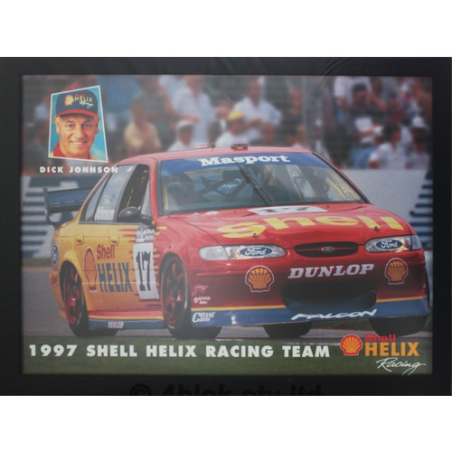 Dick Johnson 1997 Shell Helix Racing Team Framed Poster