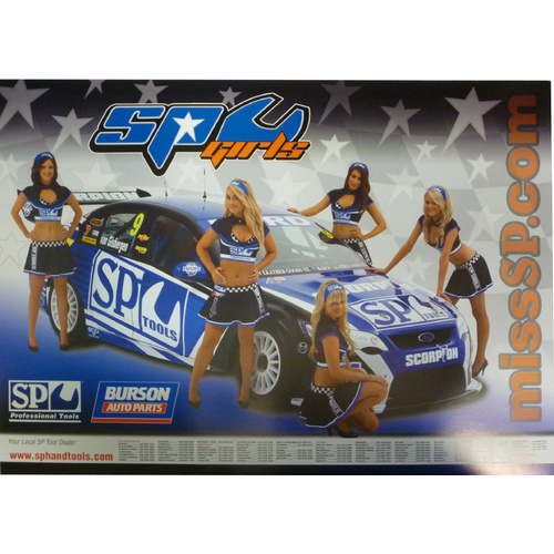 SPC Racing Poster Girls with van Gisbergen's Ford