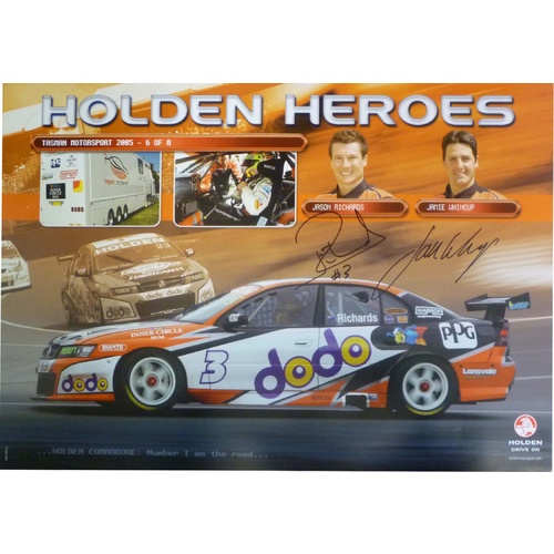 Signed Holden Heroes Poster 2005 Tasman Motorsport