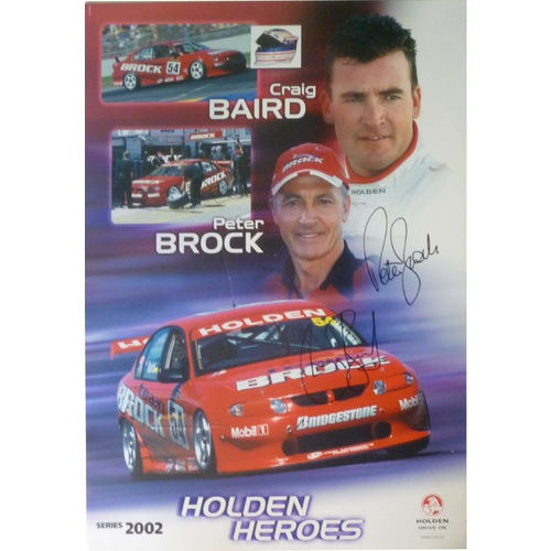 Signed Holden Heroes 2002 Peter Brock & Craig Baird