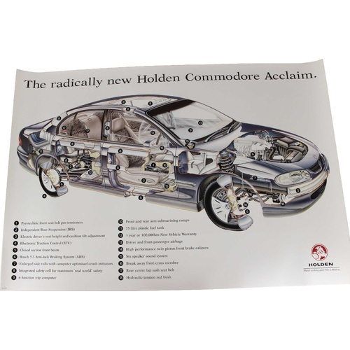Holden VT Acclaim Commodore Dealer Poster