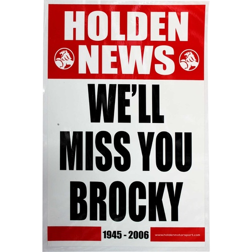 Holden News We'll Miss You Brocky Laminated Poster