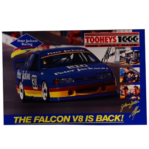 Signed Glenn Seton Ford EB Falcon Poster
