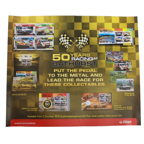 50 Years Racing at Bathurst Stamps Poster