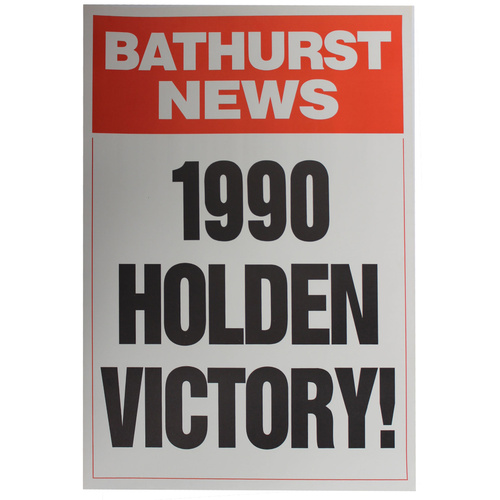 Bathurst News Poster - 1990 Holden Victory!