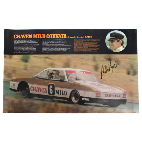 Signed Allan Grice Craven Mild Chevrolet Corvair Poster