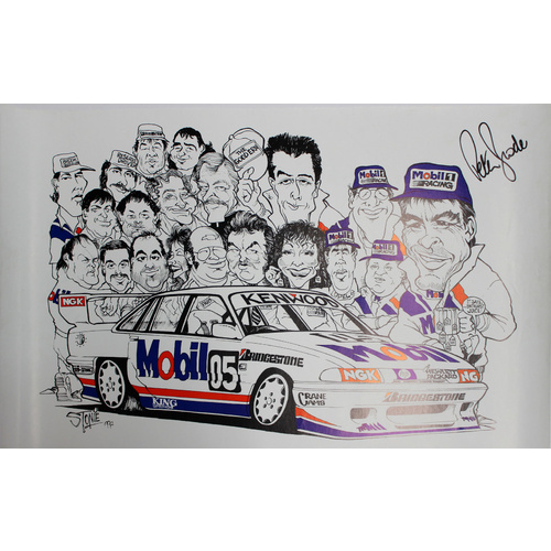Signed 1993 Mobil 1 Racing Poster