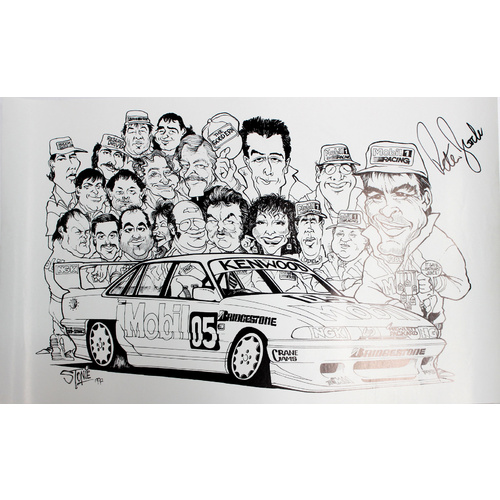 Signed 1993 Mobil 1 Racing Poster