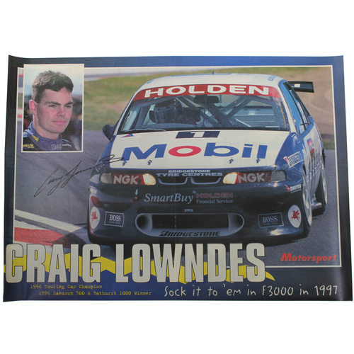 Craig Lowndes Signed 1996 Poster
