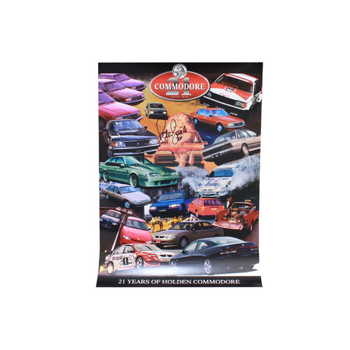 Signed Peter Brock Commodore 21st Anniversary Poster