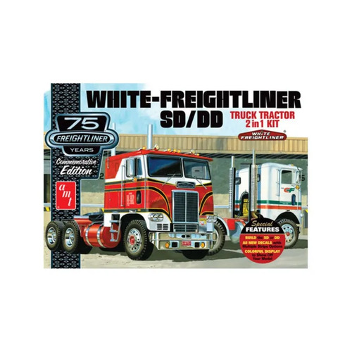 New Sealed AMT 1:25 White Freightliner SD/DD Prime Mover Plastic Model Kit 2 in 1