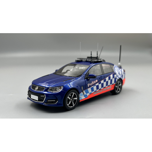 1:43 NSW Police Highway Patrol 2018 VF Series II Commodore Sedan Blue