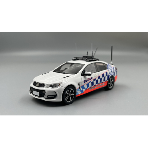 1:43 NSW Police Highway Patrol 2018 VF Series II Commodore Sedan White
