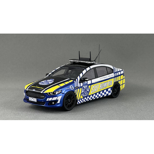 1:43 Victoria Police State Highway Patrol 2016 Ford FGX Falcon Sprint Sedan Kinetic Blue