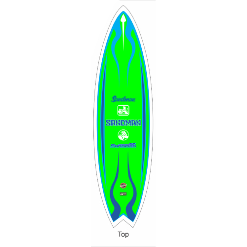 Pre Order Licensed HOLDEN SANDMAN Tribute Mint Julep Fibreglass Surfboard HX Full Size