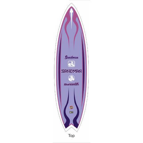 Pre Order Licensed HOLDEN SANDMAN Tribute Royal Plum Fibreglass Surfboard HX HZ Full Size