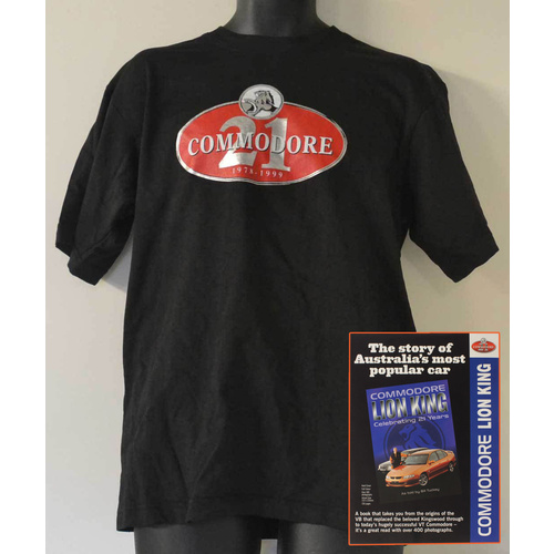 Black 21 Years Commodore T Shirt   