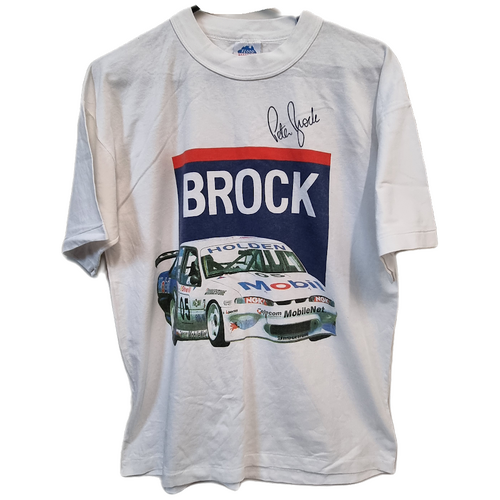 NWOT Holden Racing Team HRT Peter Brock Signed Vintage T Shirt Large Mobil VR