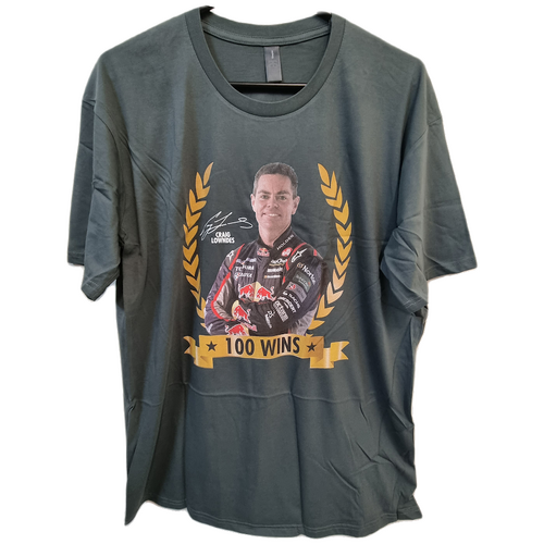 NWOT Craig Lowndes 100 Race Wins T Shirt XL Holden 888 Red Bull Lowndesy